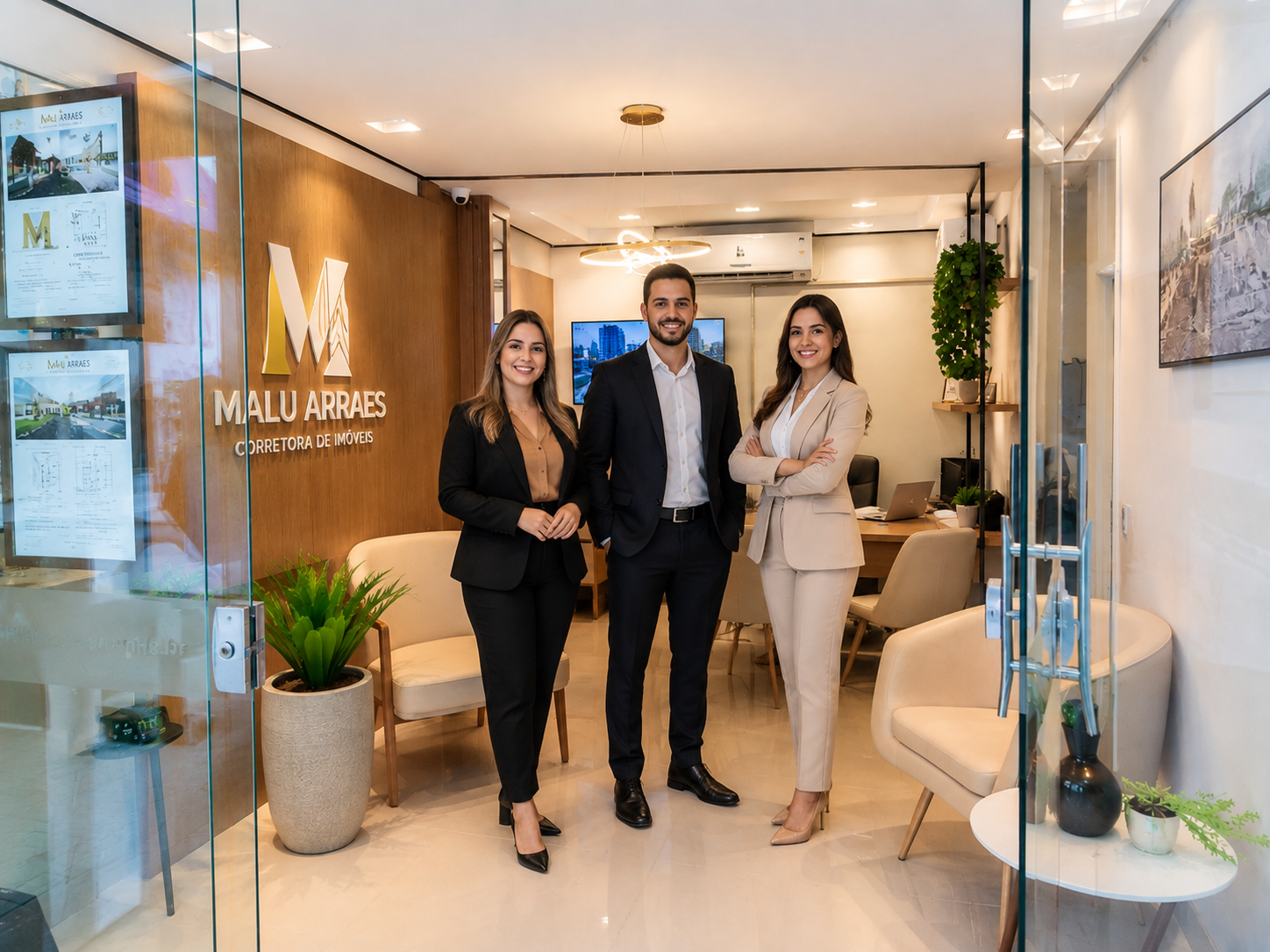 Espaço de atendimento da Malu Arraes Imóveis